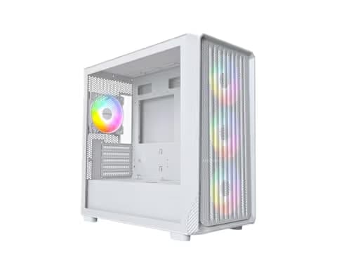 Montech X5M Micro ATX Mini Tower White with Tempered Glass Side Panel main image