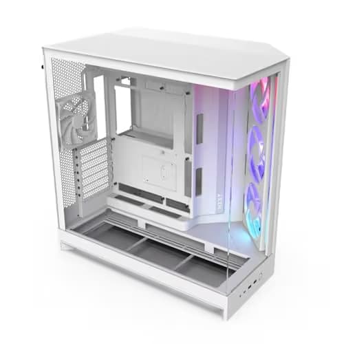 NZXT H9 Flow RGB (2025) ATX Mid Tower White with Tempered Glass Side Panel main image
