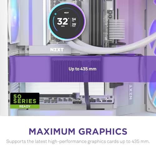NZXT H9 Flow RGB (2025) ATX Mid Tower White with Tempered Glass Side Panel image