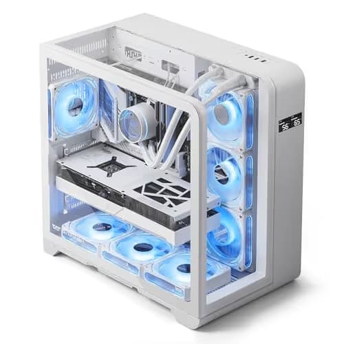darkFlash L280 ATX Mid Tower White with Tempered Glass Side Panel image