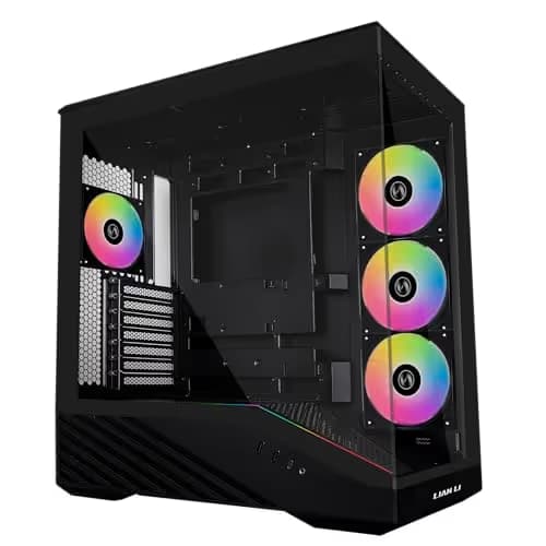 Lian Li Vector V100 ATX Mid Tower Black with 4x ARGB Fans Tempered Glass Side Panel - V100RX main image