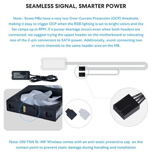 Lian Li UNI FAN SL-INF 120mm White Wireless ARGB PWM 3-Pack image