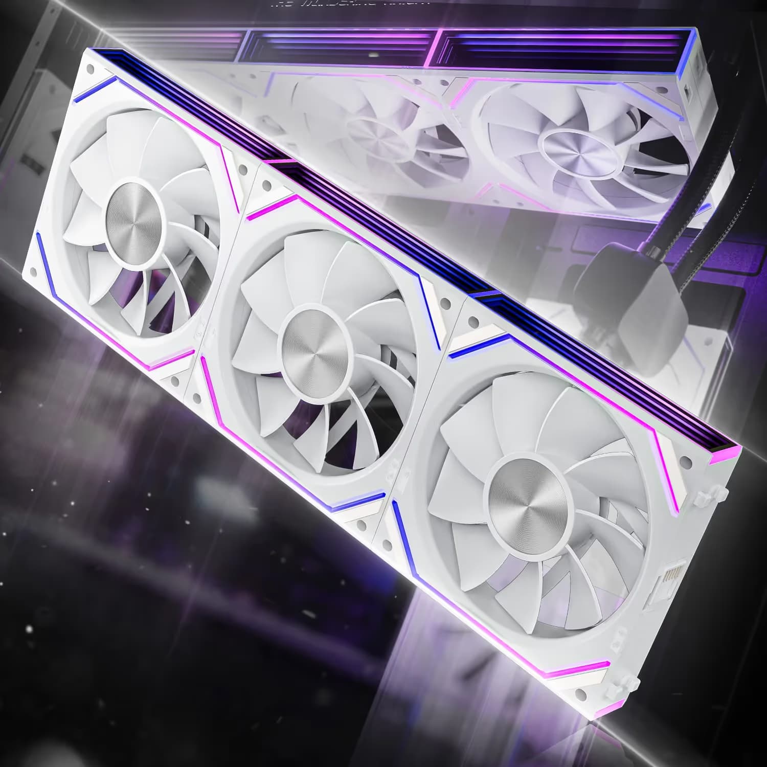 Asiahorse DAWN 120mm White PWM Addressable RGB 3-Pack image
