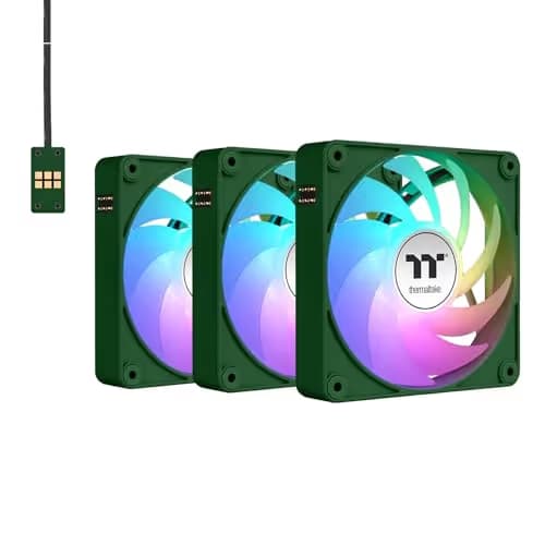 Thermaltake CT140 EX Reverse 140mm Green / Black PWM ARGB Sync 94.95 CFM 3-Pack image