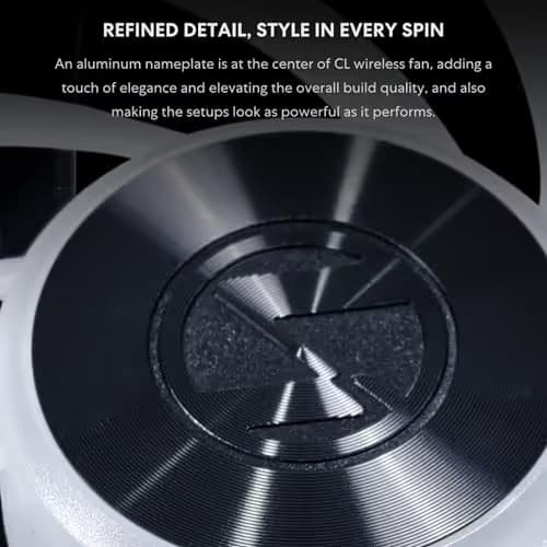 Lian Li UNI FAN CL Wireless 120mm Addressable RGB PWM 72.3 CFM White 3-Pack Reverse image