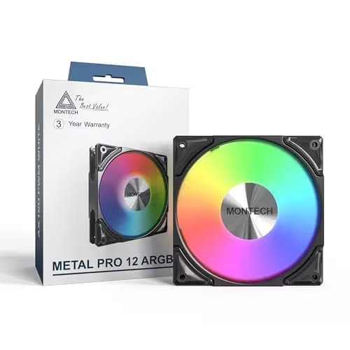 Montech Metal Pro 120mm Black Addressable RGB PWM 76.2 CFM 1-Pack main image