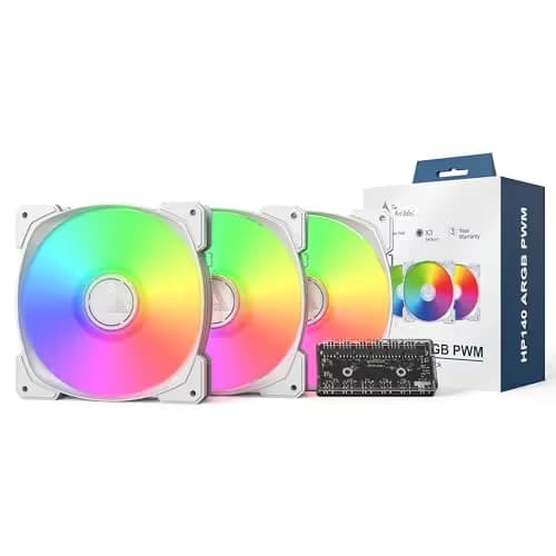 Montech HP 140mm White Addressable RGB PWM 95.61 CFM 3-Pack main image