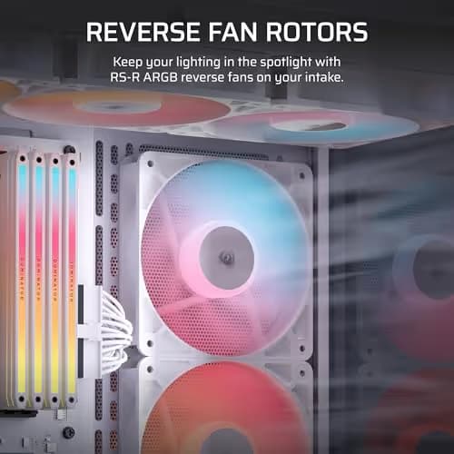 Corsair RS120-R 120mm White Addressable RGB PWM 65.82 CFM 3-Pack image