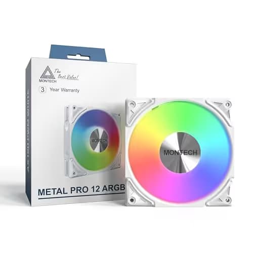 Montech Metal Pro 120mm White Addressable RGB PWM 76.2 CFM main image