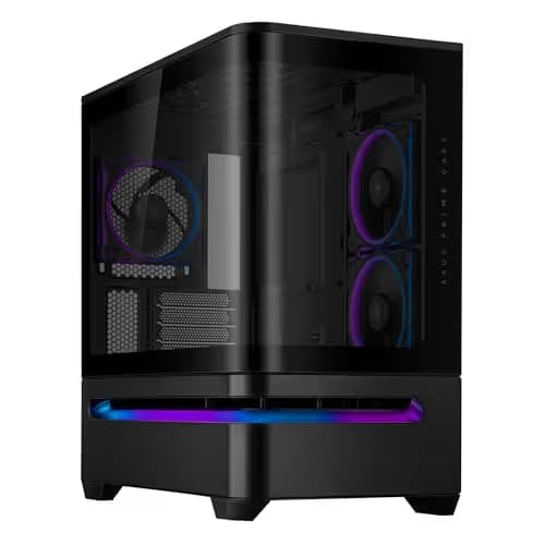Asus Prime AP202 Micro ATX Mid Tower Black with Tempered Glass Side Panel main image