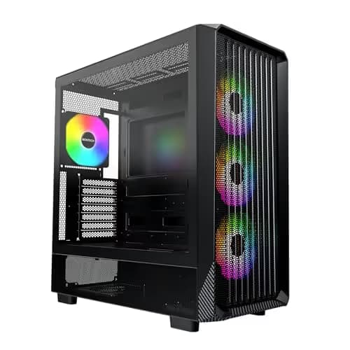 Montech X5 ATX Mid Tower Black with Tempered Glass Side Panel main image