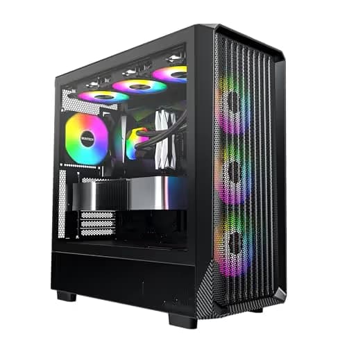 Montech X5 ATX Mid Tower Black with Tempered Glass Side Panel image