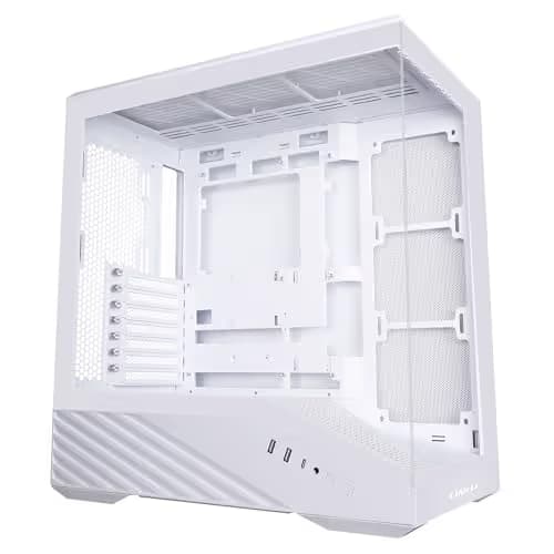 Lian Li Vector V100 ATX Mid-Tower PC Case-Tempered Glass-White-V100W main image