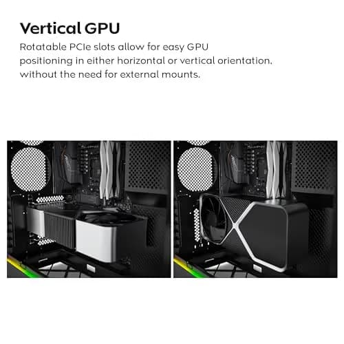 Montech HS02 PRO ATX Mid Tower Black with Tempered Glass Side Panel image