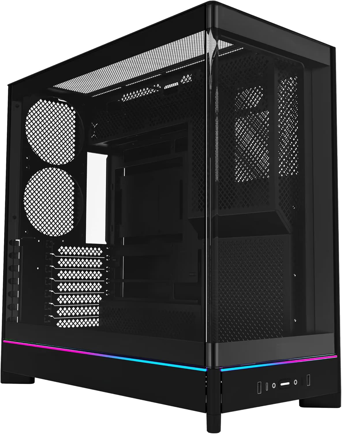 Montech HS02 ATX Mid Tower Black Tempered Glass Side Panel image