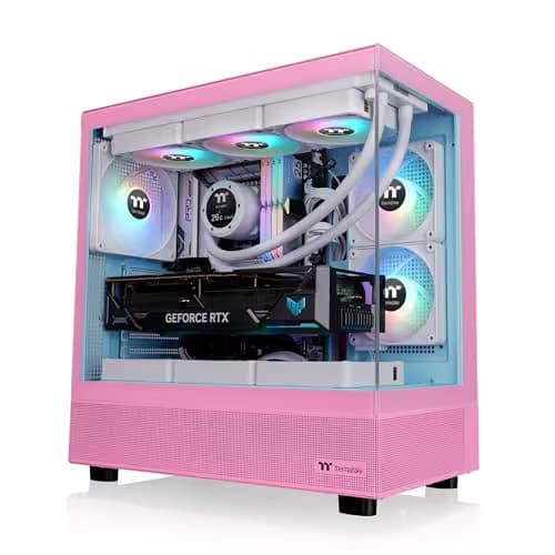 Thermaltake View 270 Plus ATX Mid Tower Bubble Pink Tempered Glass ARGB image