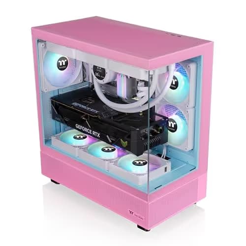 Thermaltake View 270 Plus ATX Mid Tower Bubble Pink Tempered Glass ARGB image