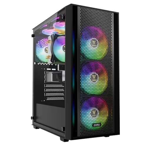 GAMDIAS AURA GC2 ELITE ATX Mid Tower Black with Tempered Glass Side Panel main image