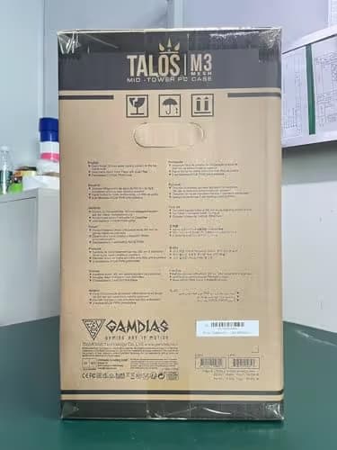 GAMDIAS Talos M3 Mesh ATX Mid Tower Black Tempered Glass Side Panel USB 3.2 Gen 2 Type-C USB 3.2 Gen 1 Type-A image