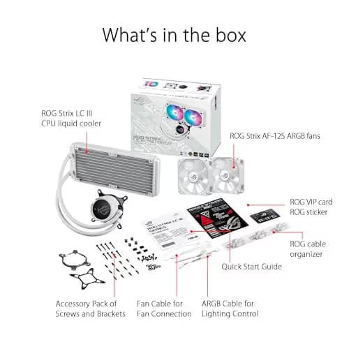 Asus ROG STRIX LC III ARGB Water 240mm 70.38 CFM White image