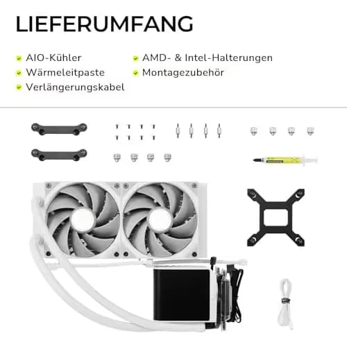 TRYX PANORAMA Water 240mm 81.32 CFM White image