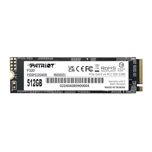 Patriot P320 512GB SSD M.2-2280 PCIe 3.0 x4 NVMe main image