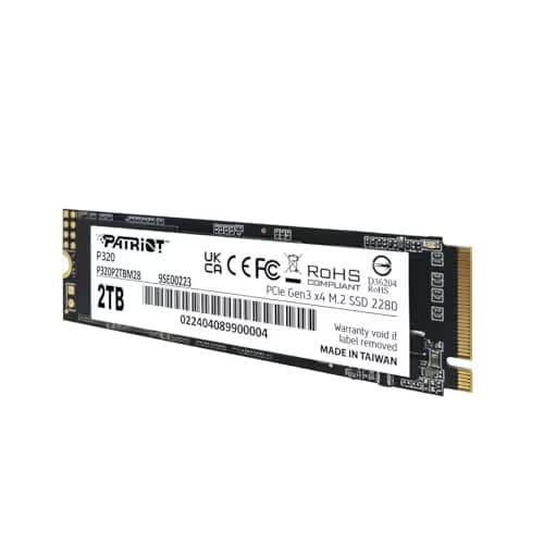Patriot P320 2TB M.2-2280 SSD PCIe 3.0 x4 NVMe image