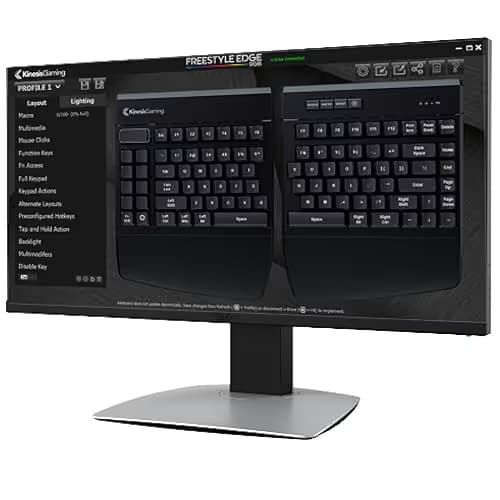 Kinesis Gaming Freestyle Edge RGB Wired Ergonomic Split Gaming Keyboard image
