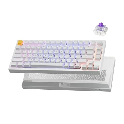 Lemokey P1 HE White Shine-Through US ANSI Gateron Double-Rail Magnetic Nebula Gaming Keyboard main image