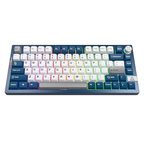 Montech MK75FY RGB Bluetooth/Wireless/Wired Mini with Gateron G Pro 3.0 Yellow Switches Mechanical Keyboard image