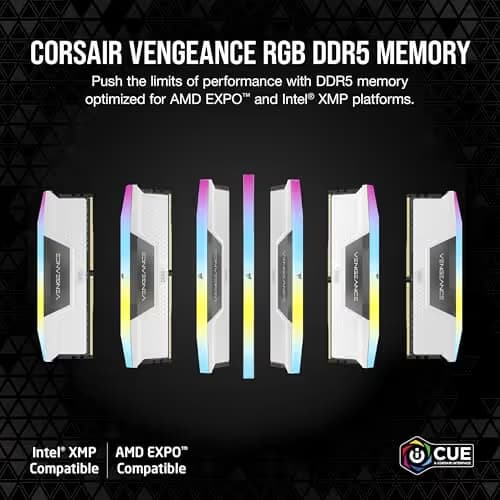 Corsair Vengeance RGB White DDR5-6000 CL30 32GB (2x16GB) image