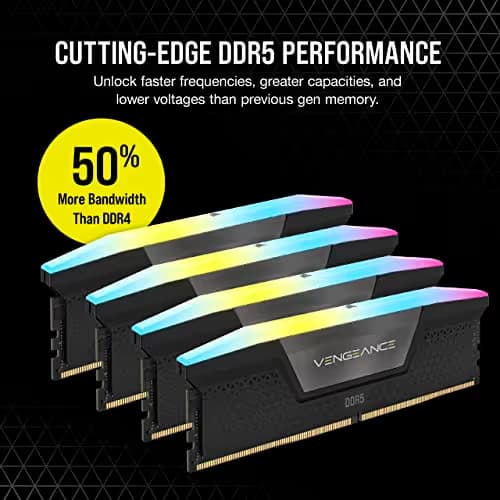 Corsair Vengeance RGB Black DDR5-6400 CL32 96GB (4x24GB) image