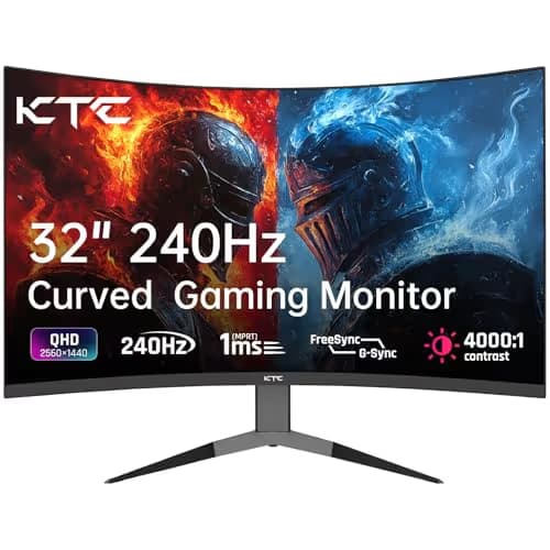KTC H32S25E 32" 1440p 240Hz VA Curved Monitor image