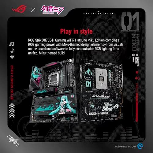 ASUS ROG STRIX X870E-H GAMING WIFI7 HATSUNE MIKU EDITION AM5 DDR5 ATX image