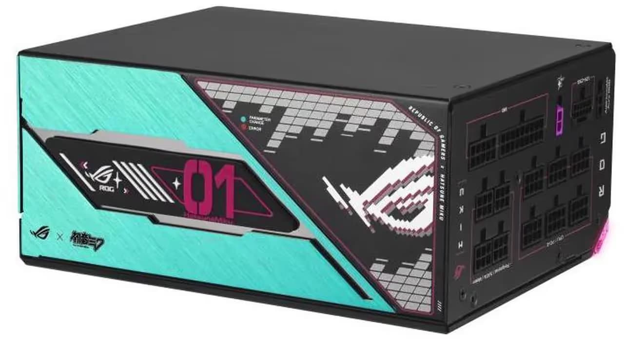 Asus ROG Thor P3 Hatsune Miku Edition Blue / Pink 1200W Fully Modular 80+ Platinum Certified image