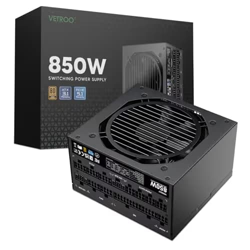 Vetroo 50315153244479 850W 80+ Gold Certified Fully Modular image