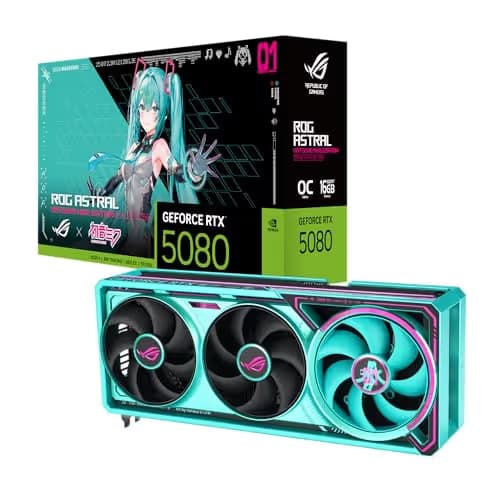 Asus ROG Astral OC HATSUNE MIKU EDITION GeForce RTX 5080 16GB GDDR7 image