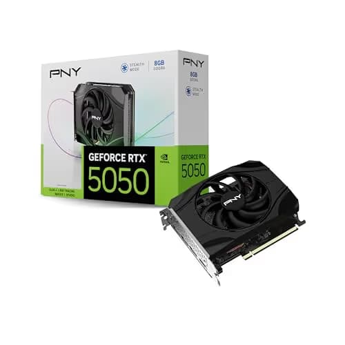 PNY GeForce RTX 5050 8GB GDDR6 Black Single Fan main image