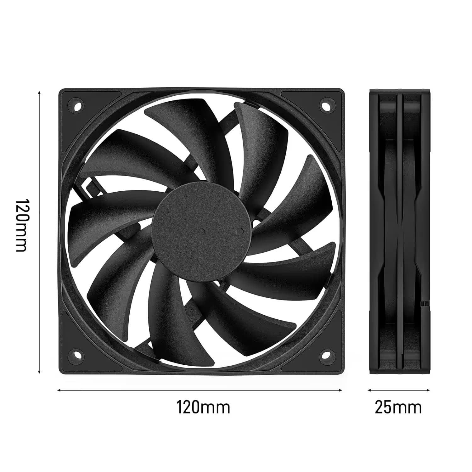 DARKROCK BK120 120mm Black 3-Pack image