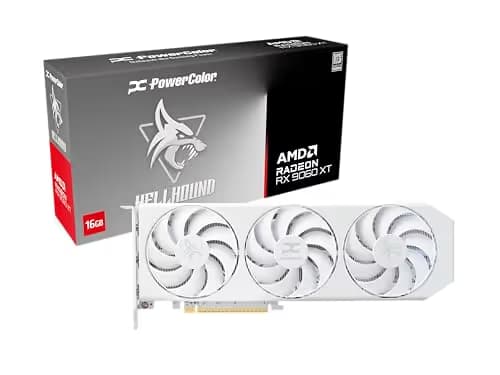 PowerColor Hellhound Spectral White AMD Radeon™ RX 9060 XT 16GB GDDR6 main image
