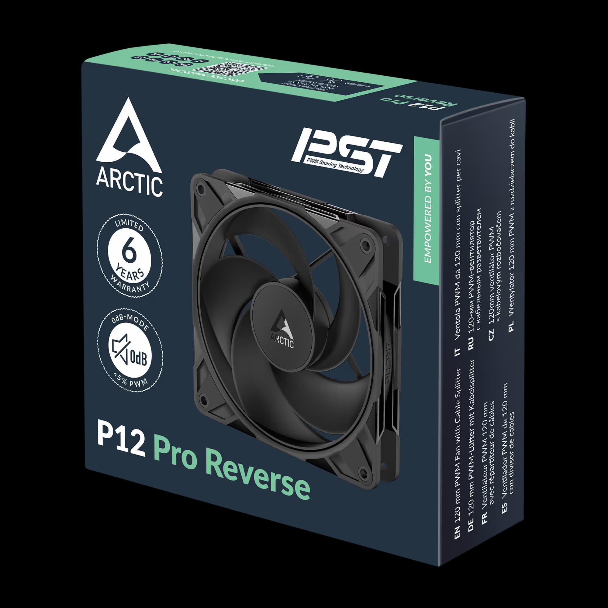 Arctic P12 Pro 120mm Black Reverse image