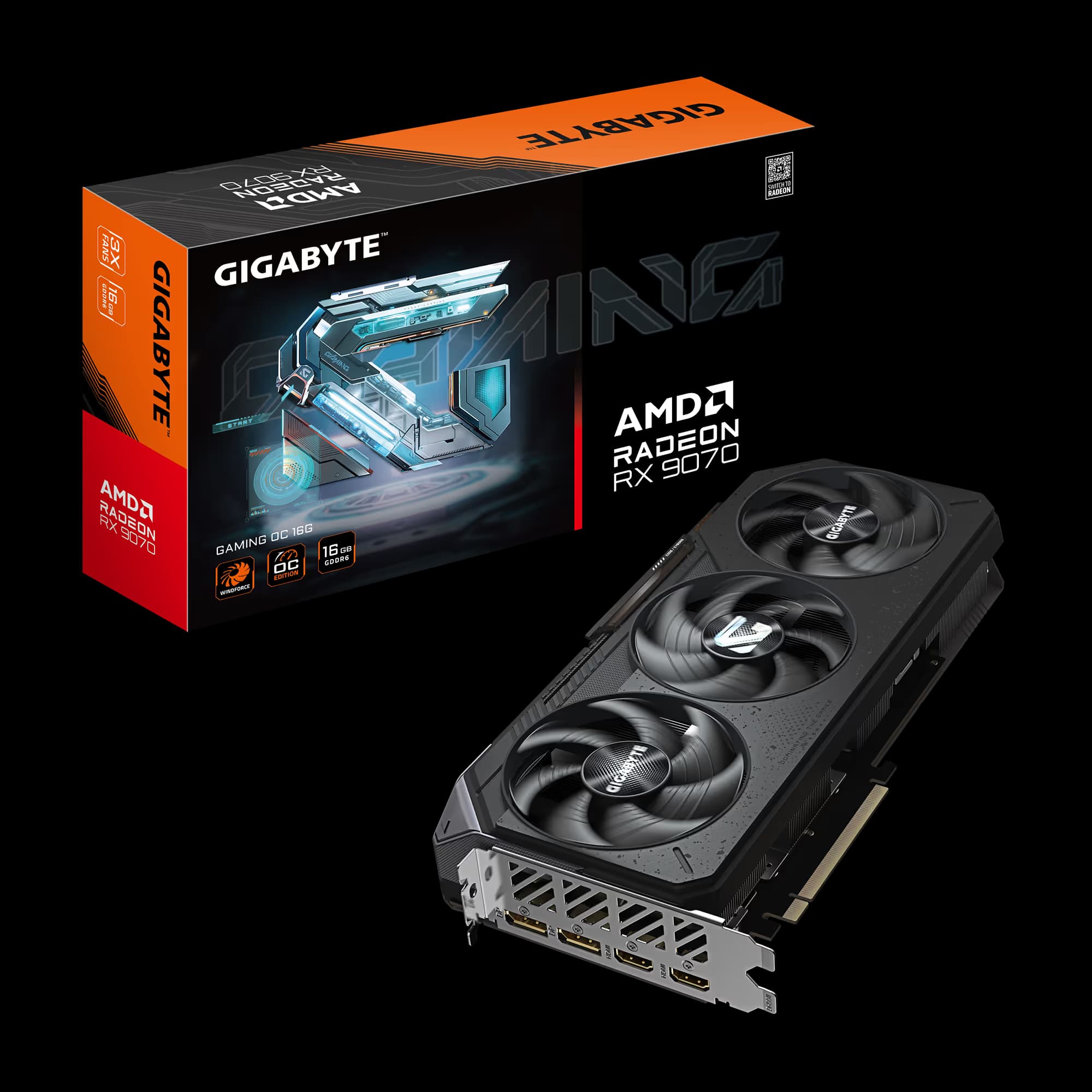 Gigabyte Radeon RX 9070 GAMING OC 16G GDDR6 main image