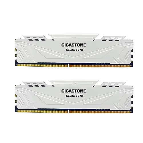 GIGASTONE Game PRO 16GB Kit (2x8GB) DDR4 3200MHz CL16 WHITE image