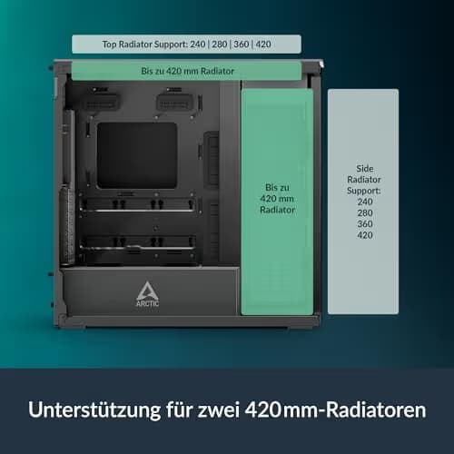 ARCTIC Xtender ATX Mid Tower Black with Tinted Tempered Glass Side Panel image