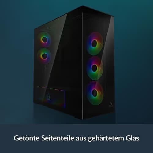 ARCTIC Xtender ATX Mid Tower Black with Tinted Tempered Glass Side Panel image