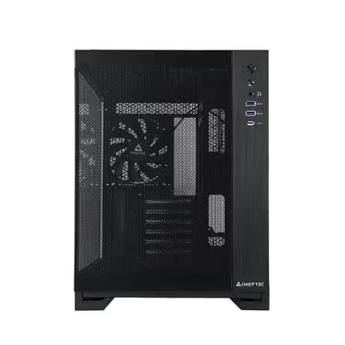 Chieftec Visio AIR ATX Mid Tower Black with Tempered Glass Side Panel, USB 3.2 Gen 2 Type-C, USB 3.2 Gen 1 Type-A image