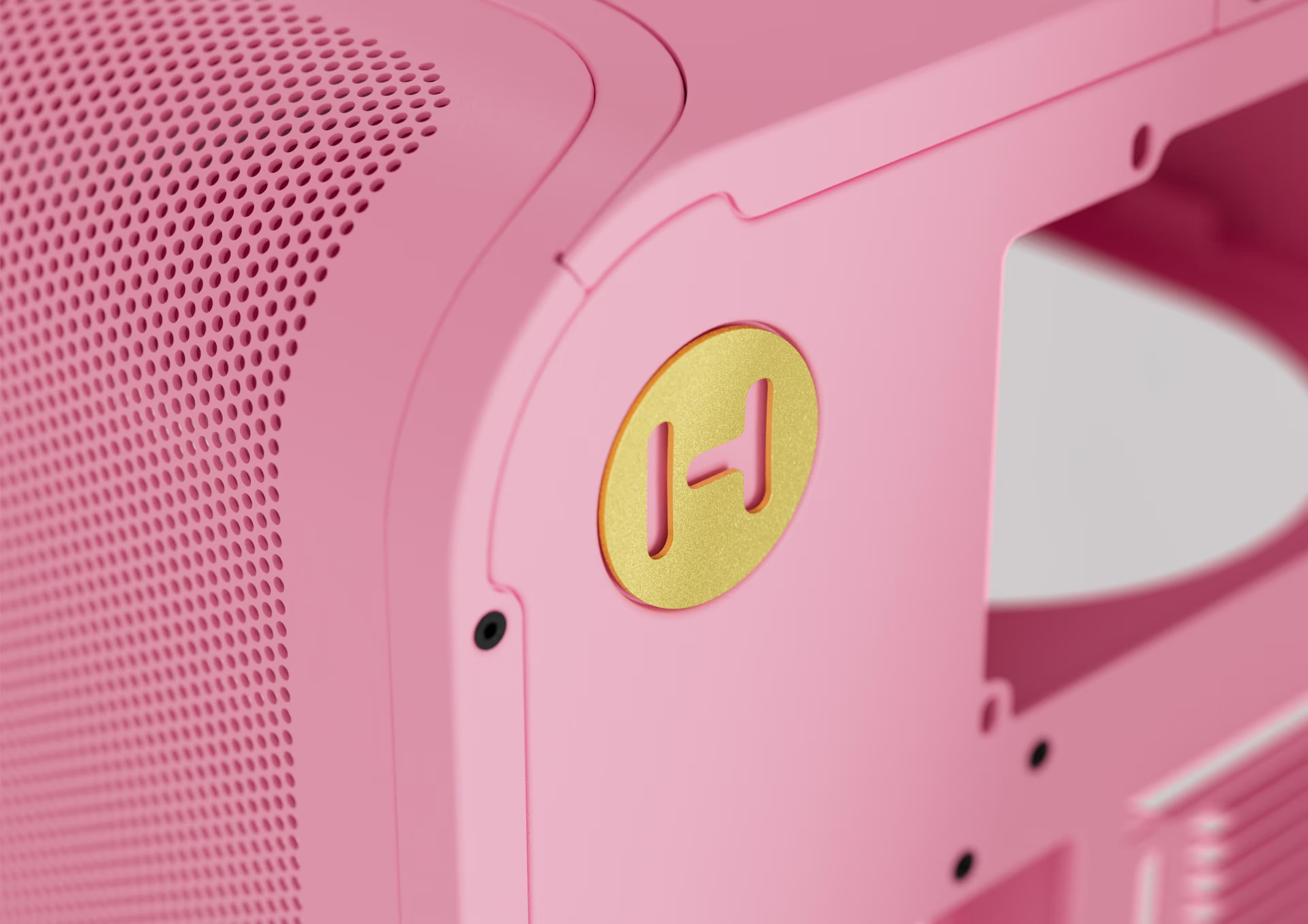 HYTE X50 ATX Mid Tower Pink with Tempered Glass Side Panel image