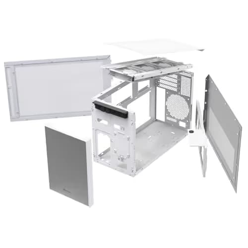 Silverstone SUGO 17 Micro ATX Desktop White Mesh Side Panel with USB 3.2 Gen 2 Type-C and USB 3.2 Gen 1 Type-A image