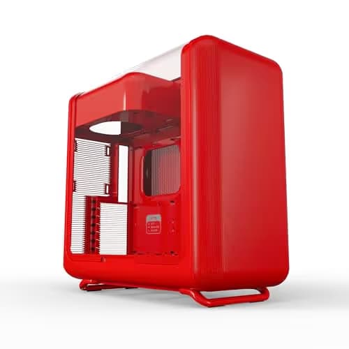 HYTE X50 ATX Mid Tower Red with Tempered Glass Side Panel image