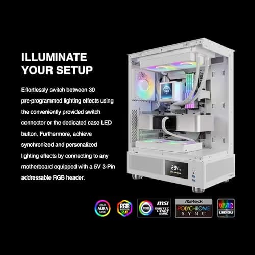 GAMDIAS CHIONE P5 Water 240mm 81.81 CFM White image